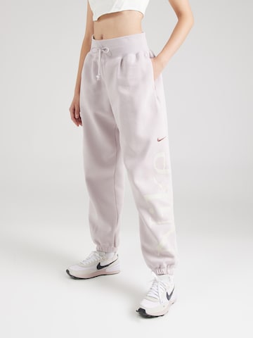 Nike Sportswear Loose fit Workout Pants 'Phoenix Fleece' in Purple: front