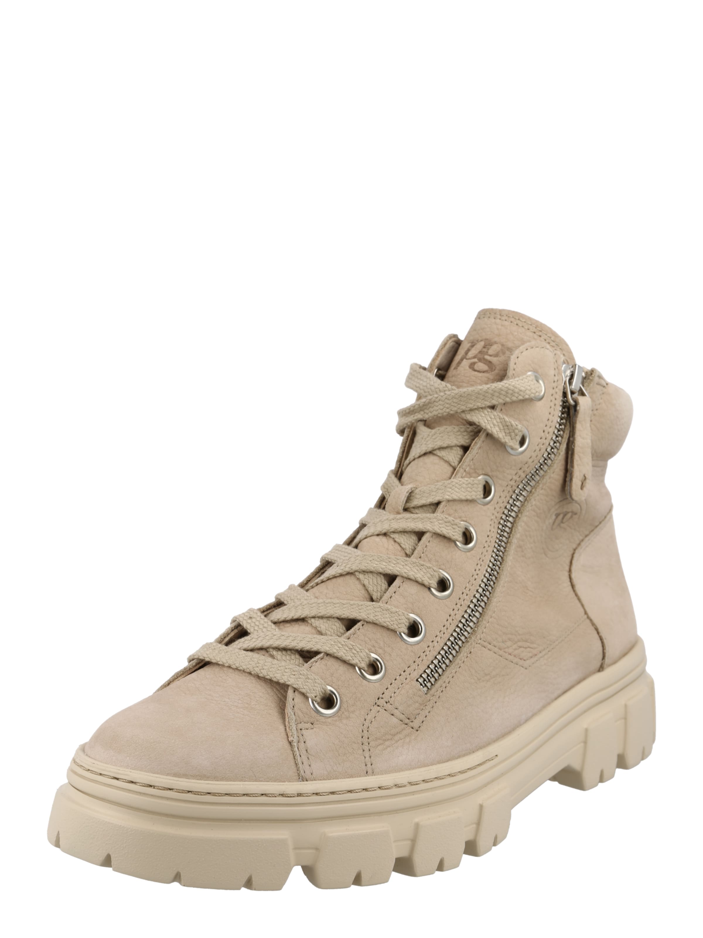 Paul Green Botki sznurowane w kolorze beżowy: przód