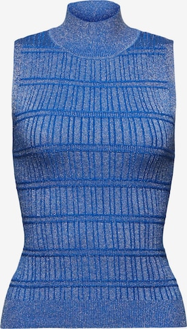ESPRIT Gebreide bodywarmer in Blauw: voorkant