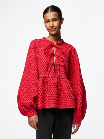 PIECES Blouse 'NIBE' in Rood: voorkant