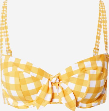 PASSIONATA - Balconet Top de bikini en amarillo: frente