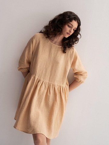 AmourLinen Kleid 'Sofia'‌ in Gelb