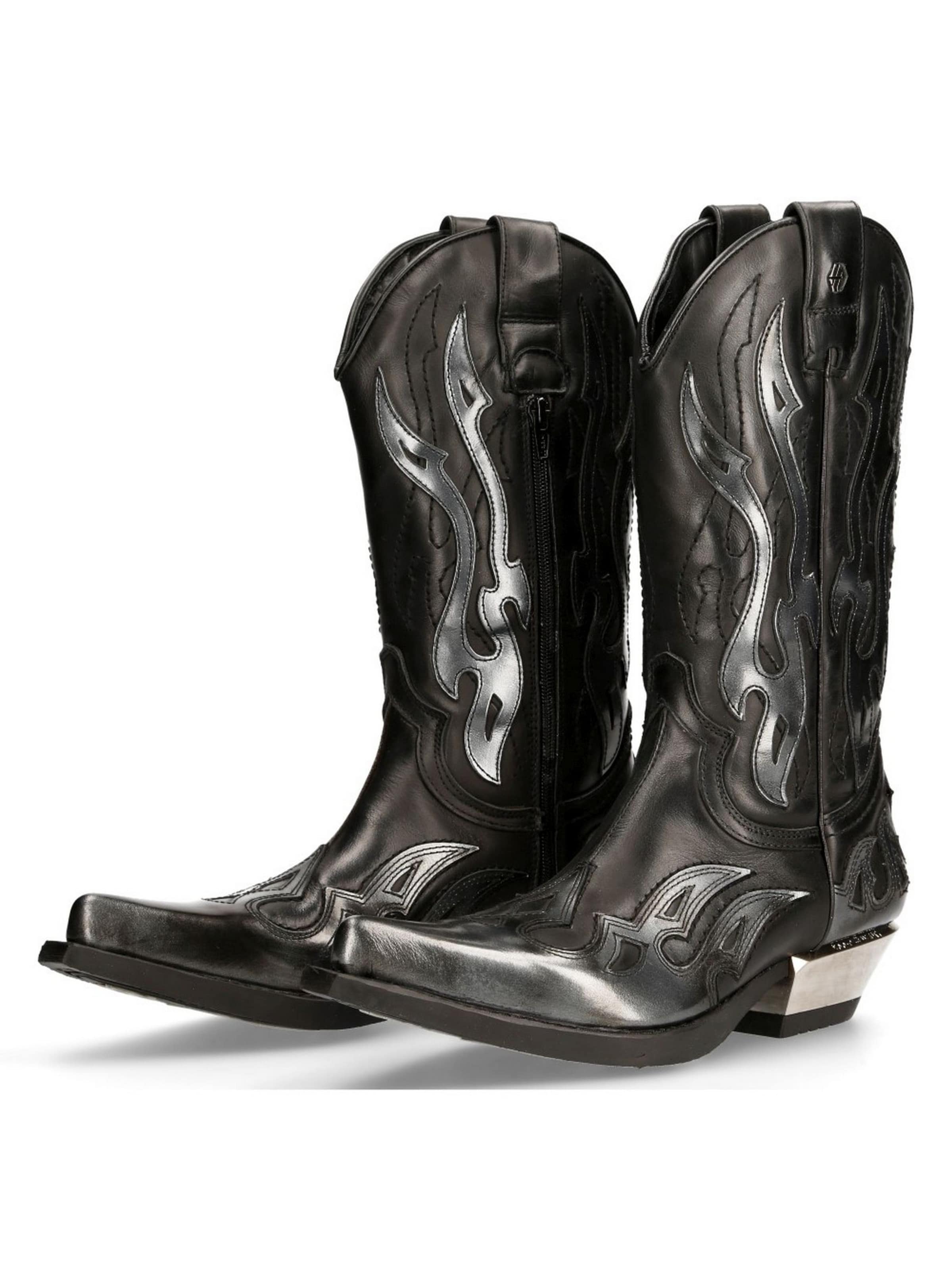 Stivale da cowboy '7921-S3' di New Rock in nero