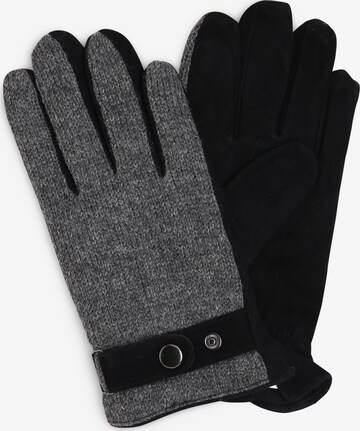 Andrew James Full Finger Gloves in Grey: front