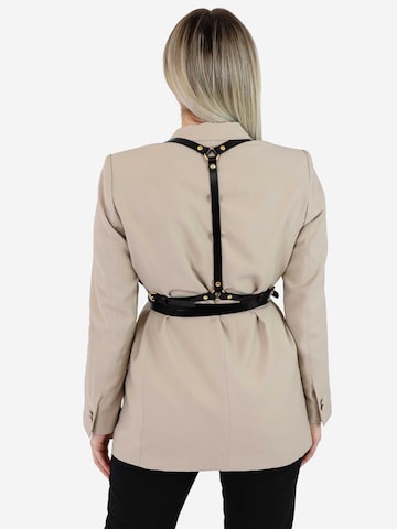 Haute Cuir Bælte 'Slim Double Belt Harness' i sort