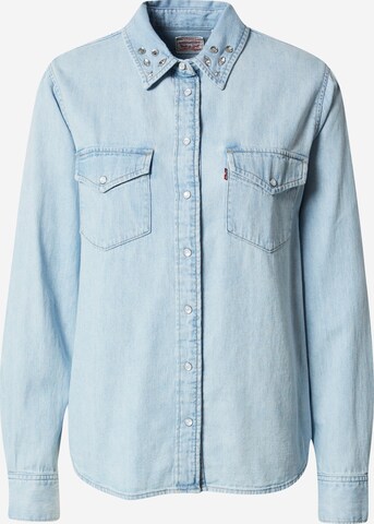 LEVI'S ® Blouse 'Iconic Western' in Blauw: voorkant