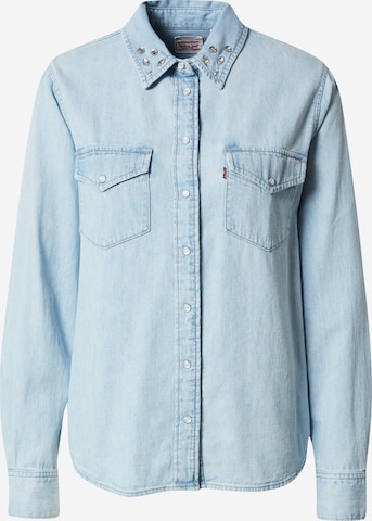 LEVI'S ® Blouse 'Iconic Western' in Blauw: voorkant