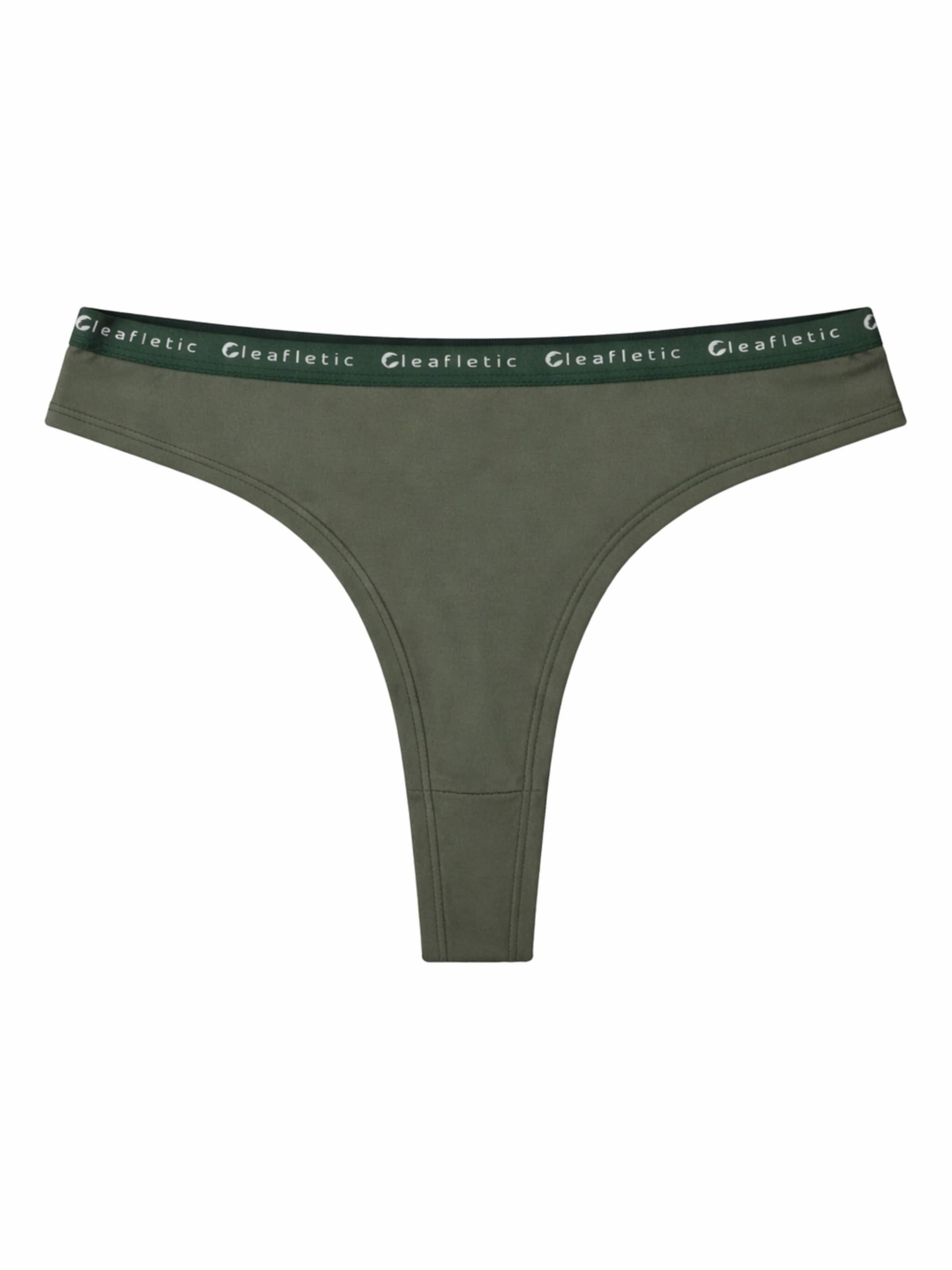 LEAFLETIC Panty in Green: front
