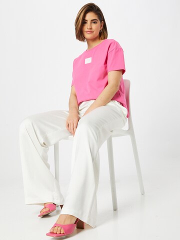 HUGO T-Shirt 'The Boxy Tee 12' in Pink