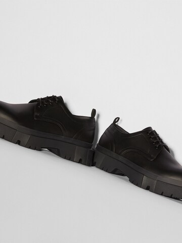 Bershka Lace-up shoe in Black