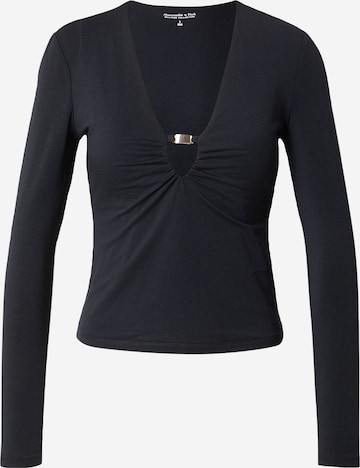 Abercrombie & Fitch Paita värissä musta: etupuoli