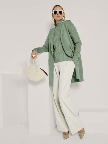 MADELEINE Gebreid vest in Groen