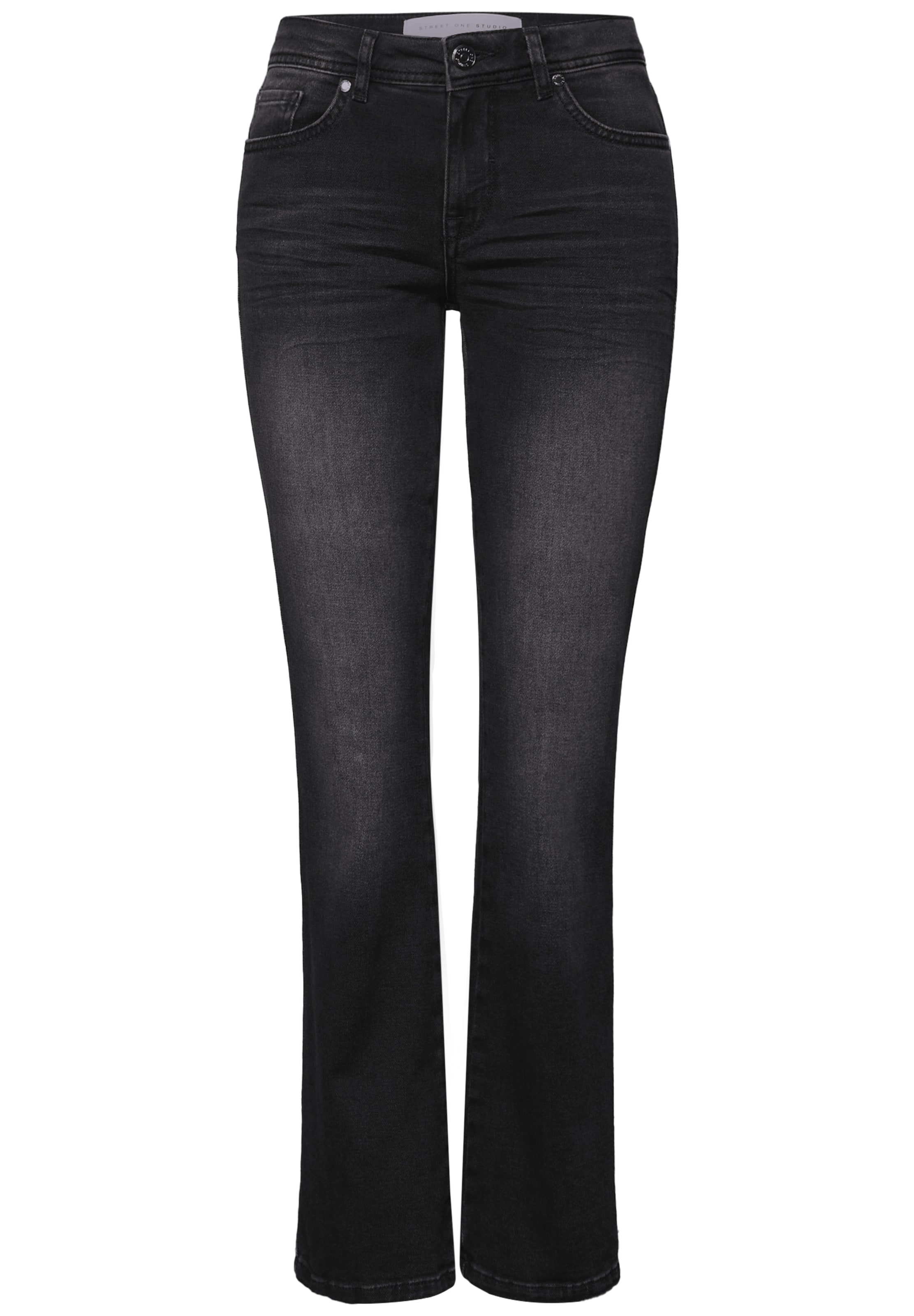 Street One Studio Boot cut Jeans in Black: front