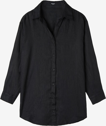 CALZEDONIA Shirt Dress in Black: front
