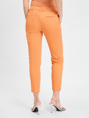 Marie Lund Slimfit Bandplooibroek in Oranje