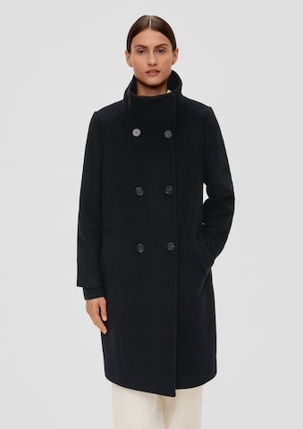 s.Oliver BLACK LABEL Between-Seasons Coat in Black: front