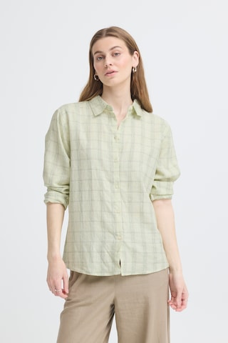 ICHI - Blusa 'LINNO' em verde: frente