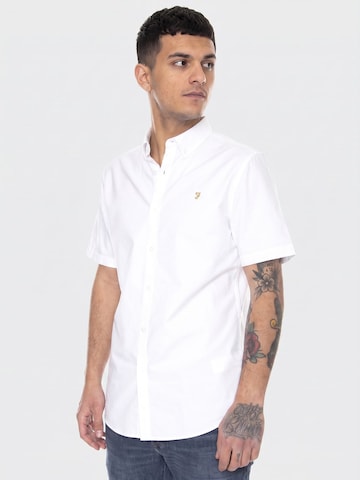 Comfort fit Camicia 'Mens Brewer Short-Sleeve Shirt' di FARAH in bianco