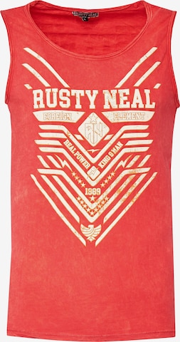 Rusty Neal Cooles Tank Top mit angesagtem Print in Rot: predná strana