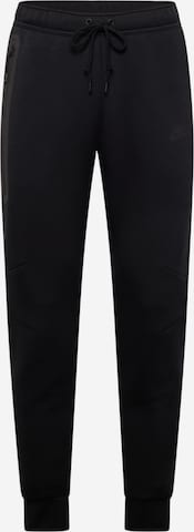 Nike Sportswear Конический (Tapered) Штаны 'TECH FLEECE' в Черный: спереди