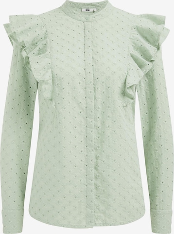 WE Fashion Blouse in Groen: voorkant