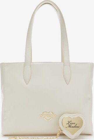 Love Moschino Shopper in White: front