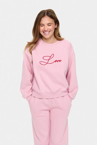 SAINT TROPEZ Sweatshirt 'ZlovinaSZ' in Pink