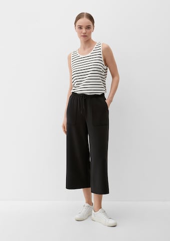 s.Oliver Wide Leg Hose in Schwarz