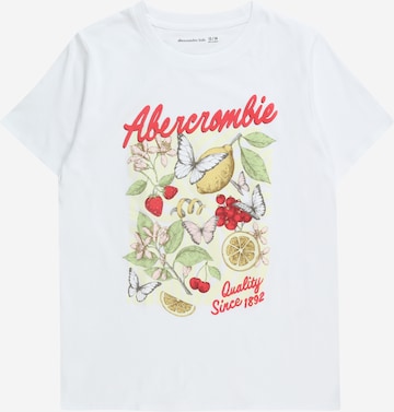 T-Shirt Abercrombie & Fitch en blanc : devant