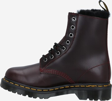 Dr. Martens Šnurovacie členkové čižmy '1460 Serena' - Červená