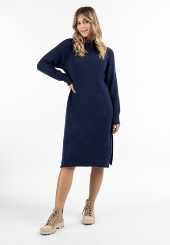 DreiMaster Vintage Knitted dress in Blue