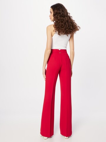 Twinset Rozkloszowany krój Spodnie w kant w kolorze czerwony