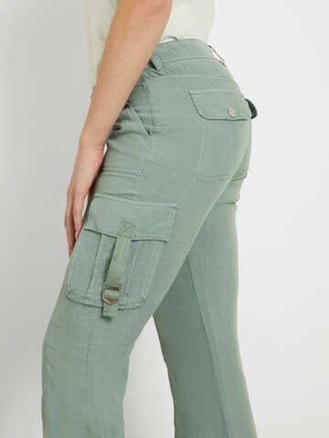 GUESS Flared Cargo Jeans in Green