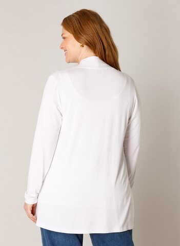 BASE LEVEL CURVY Knit Cardigan in White