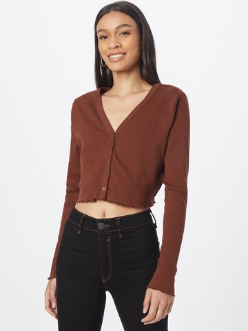 Noisy may - Cárdigan 'Drakey' en marrón: frente