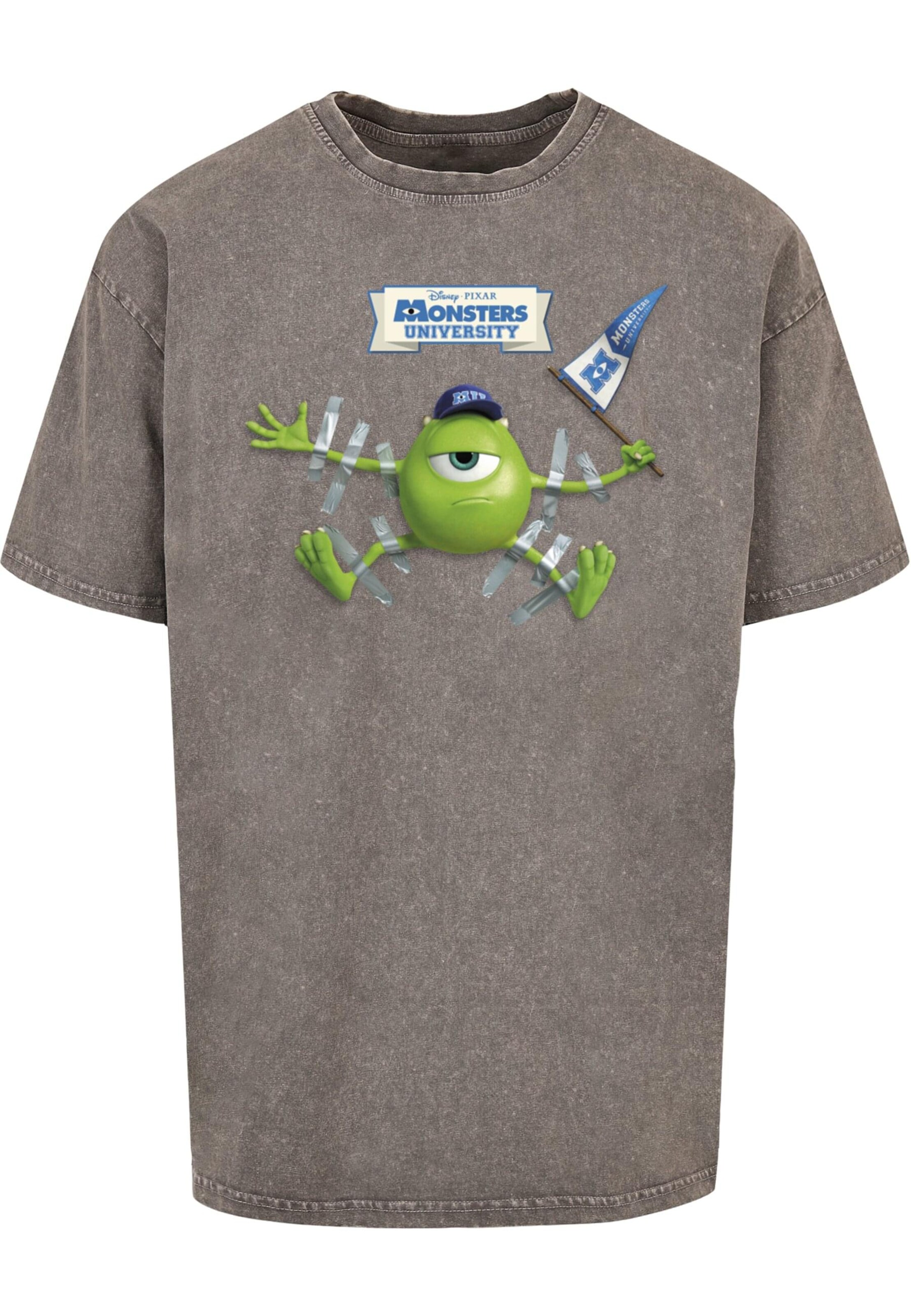 ABSOLUTE CULT T-Shirt 'Monster University - Taped Mike' in Grau: Vorderseite