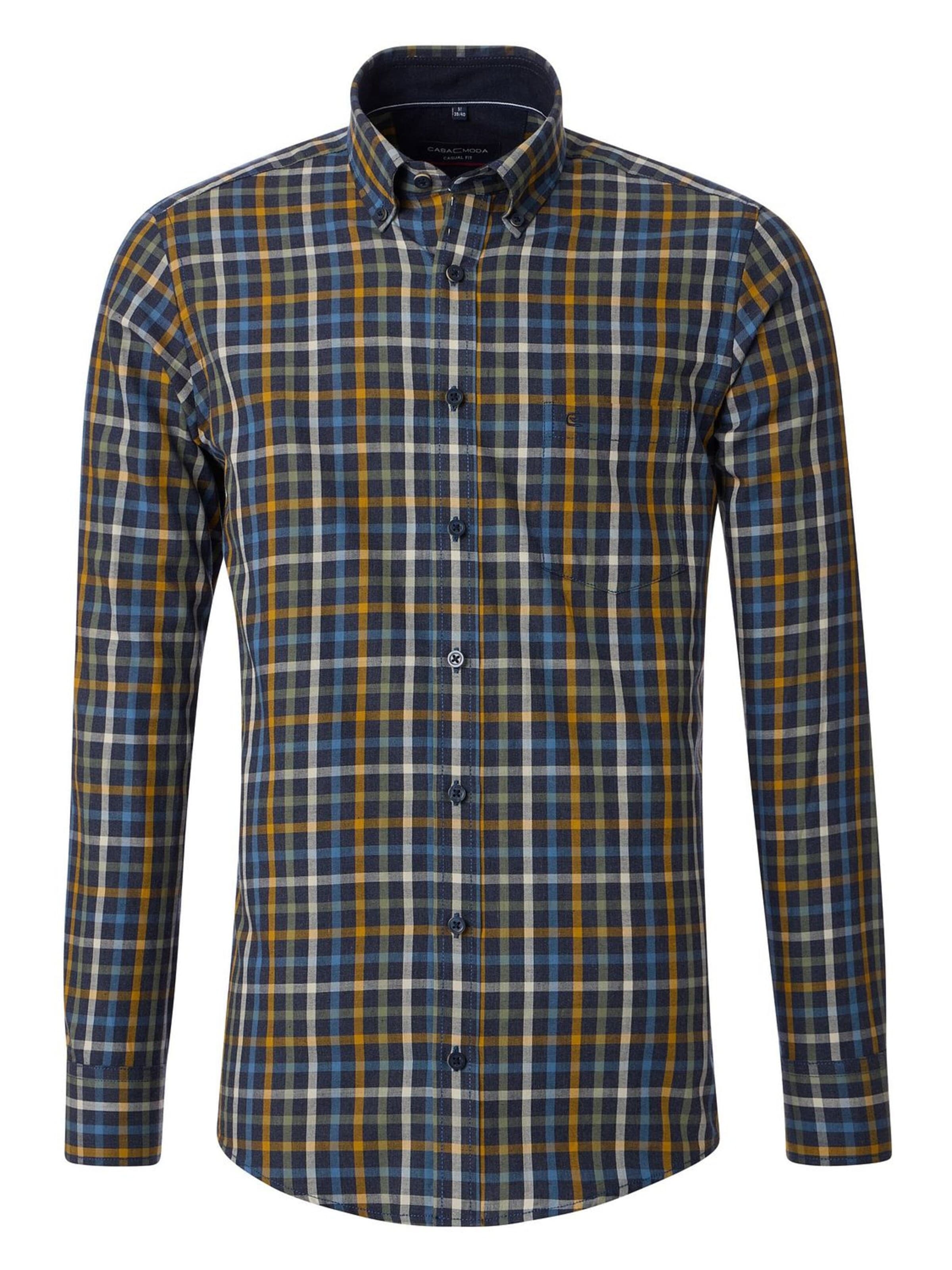 CASA MODA Regular fit Button Up Shirt in Blue: front