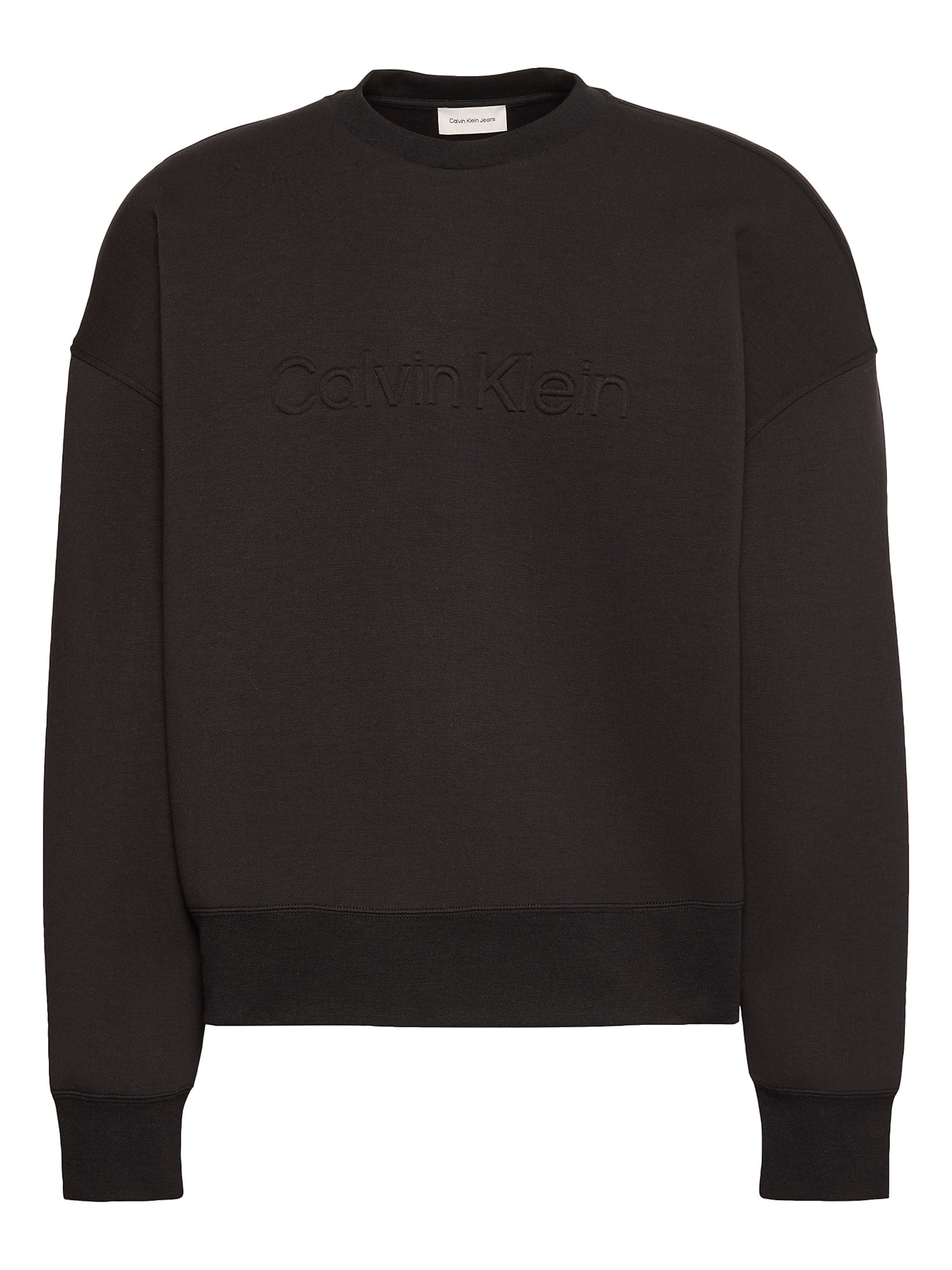 Calvin Klein Sweatshirt in Zwart: voorkant