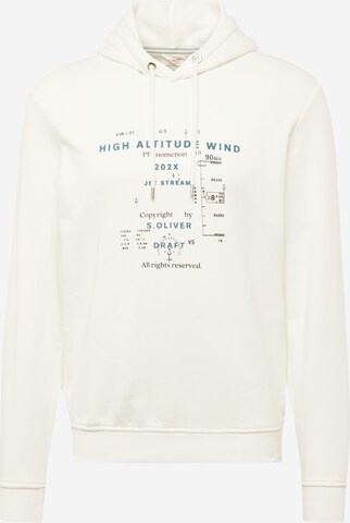 Sweat-shirt s.Oliver en blanc : devant