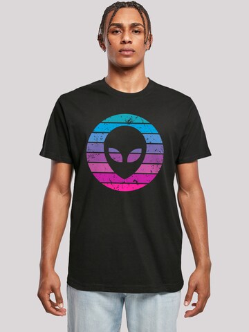 T-Shirt 'Alien Kopf' F4NT4STIC en noir : devant