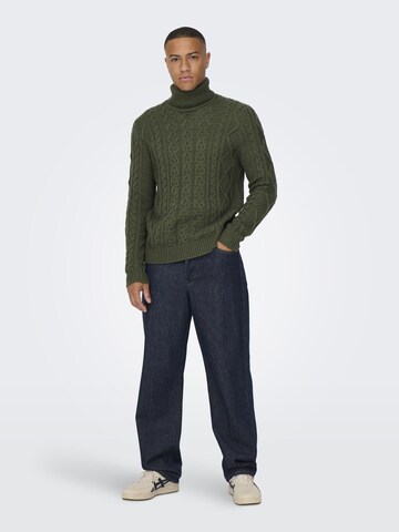 Only & Sons Pullover 'Rigge' in Grün