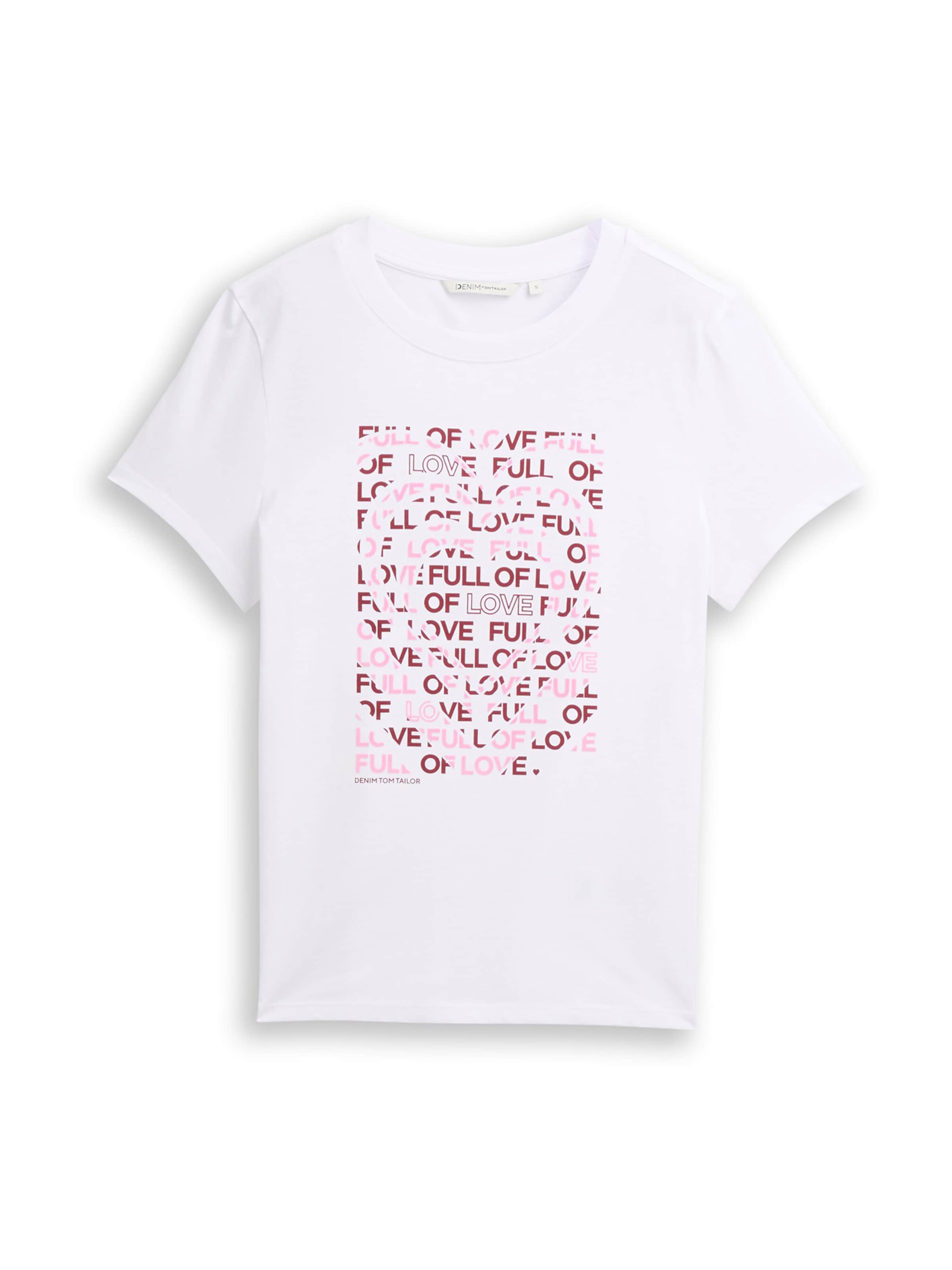 T-shirt TOM TAILOR DENIM en blanc : devant