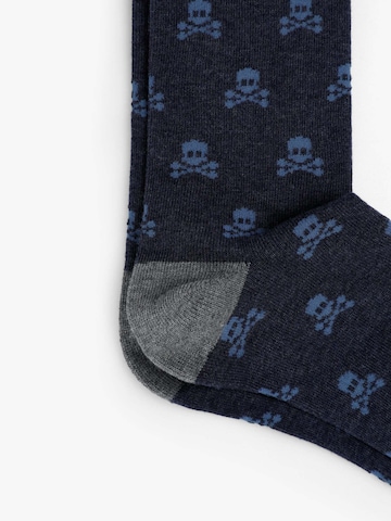 Chaussettes 'Skull' Scalpers en bleu