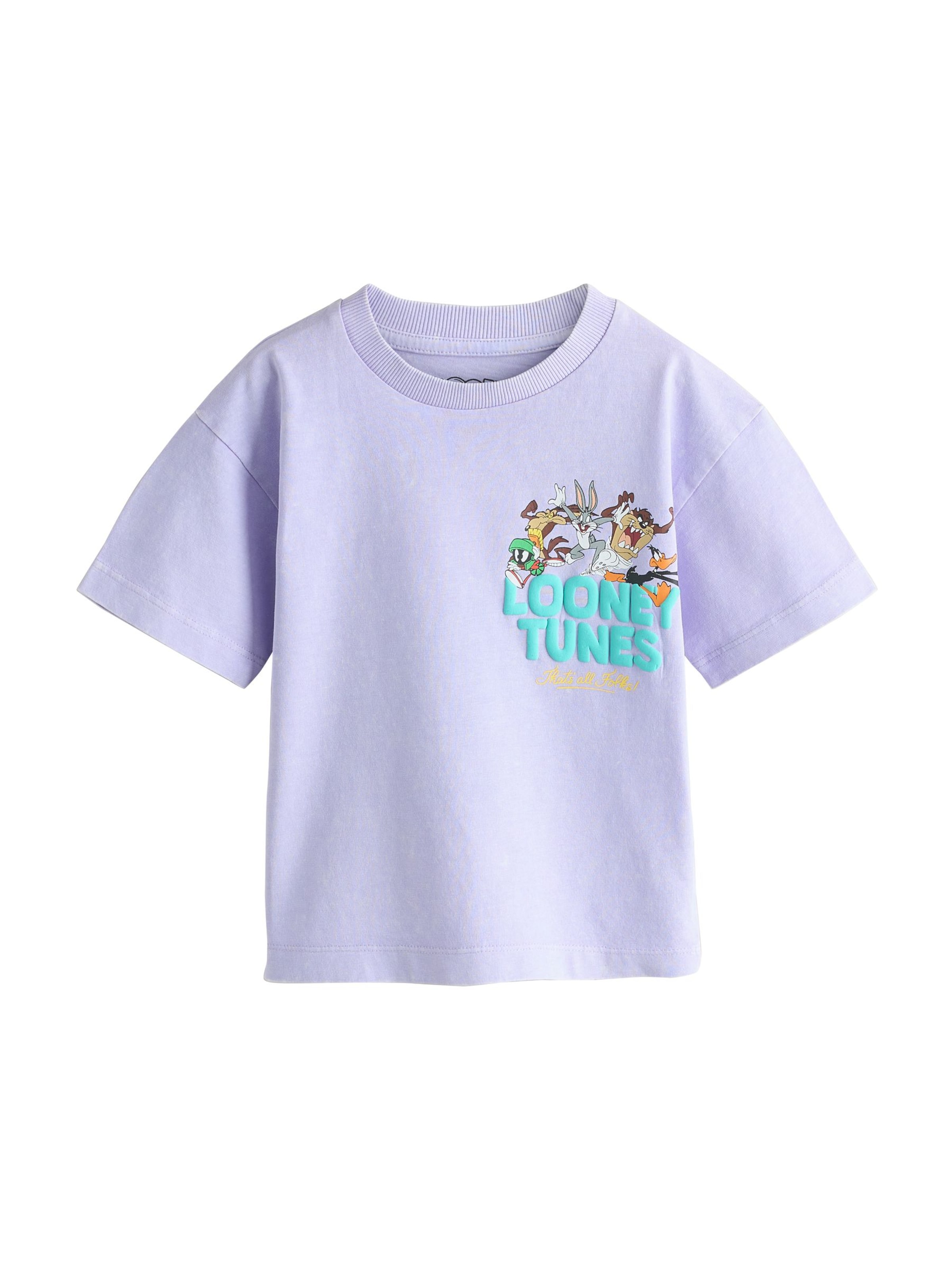 Next Shirt 'Looney Tunes' in Purple: front