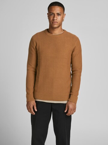 JACK & JONES Pulóver 'Tons' - barna: elől