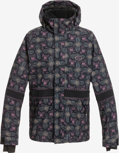 QUIKSILVER Outdoor jacket 'Live Wire' in Cream / Smoke grey / Purple / Black, Item view