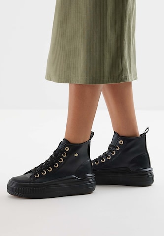 Sneaker alta ' KAYA FLOW MID ' di BRITISH KNIGHTS in nero: frontale