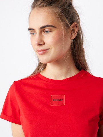 HUGO Red Shirt 'The SlimTee' in Red