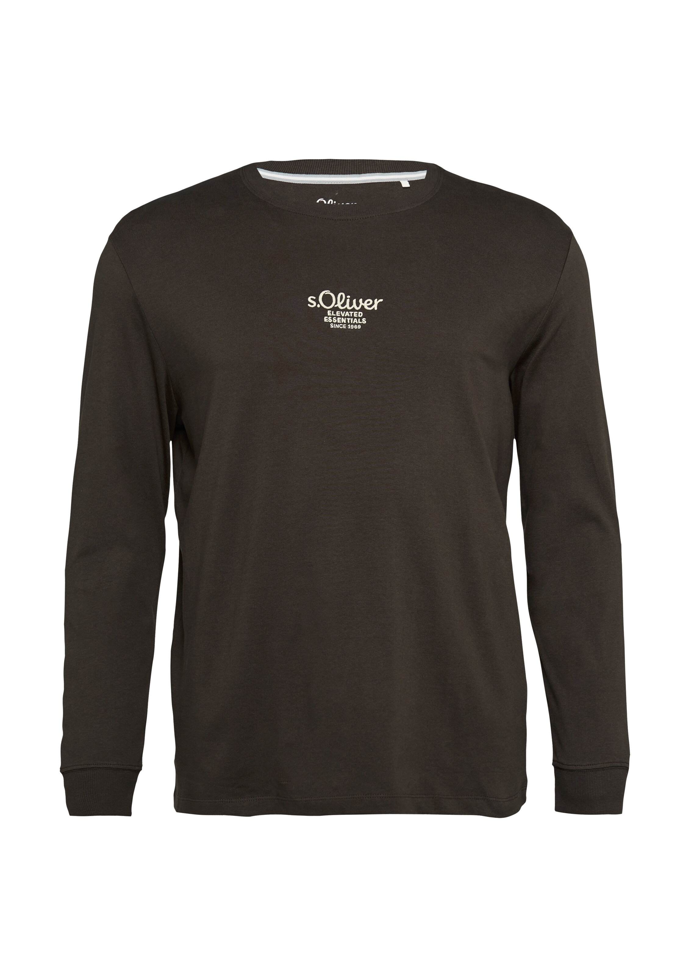 s.Oliver Men Big Sizes Shirt in Brown: front