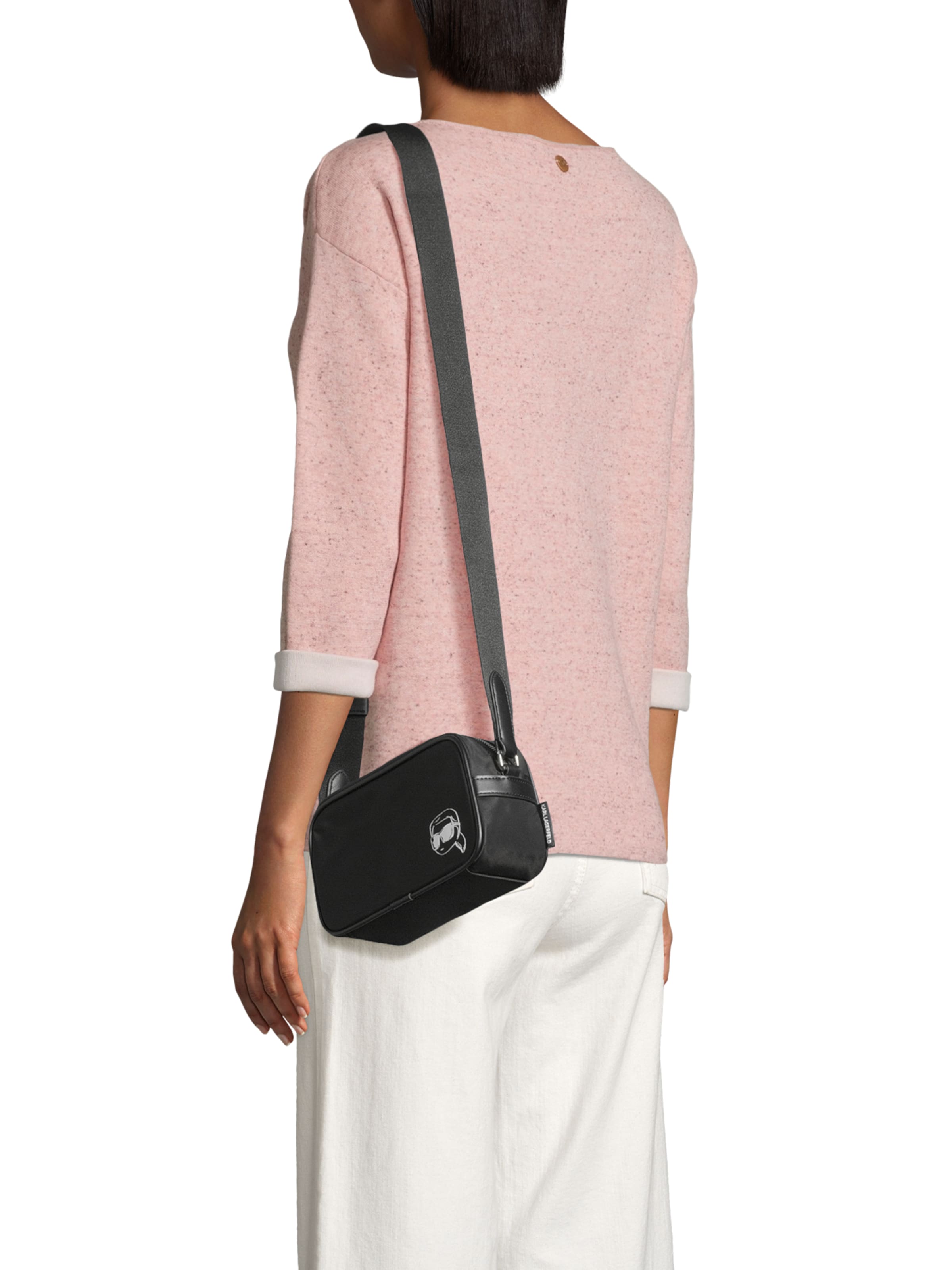 Geantă de umăr de la Karl Lagerfeld pe negru: față